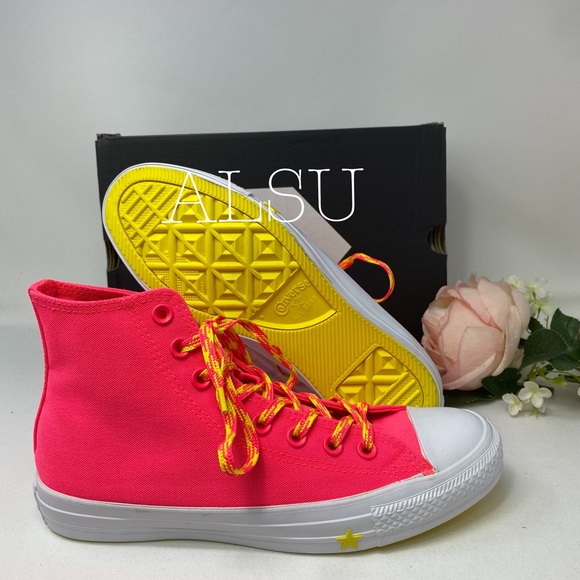 Converse Ctas Canvas High Top Racer Pink W - Picture 7 of 8